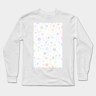 Light and Subtle Multicolored Pastel Bubbles Froth Vector Pattern Long Sleeve T-Shirt